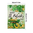 thumbnail image 3 of Costeam Lucky Clover St. Patrick's Day Garden Flag, Double-Sided Outdoor Yard Banner, Irish Festival Decorative Flag, 3 of 6