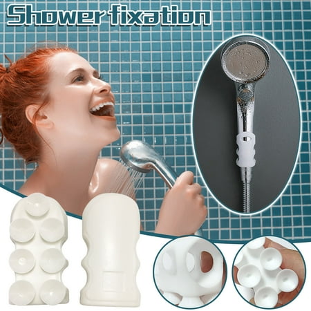 

Sunhillsgrace Shower Shower Holder Base Shower Perforation Stickers Shower Silicone Head Bathroom Products