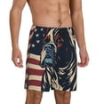 thumbnail image 2 of Logiee Patriotic Bulldog Art Print Men's Pajama Shorts with Drawstring & Pockets,Sleep Shorts for Men,Sleepwear Bottoms,Elastic Waistband Loungewear-XX-Large, 2 of 6