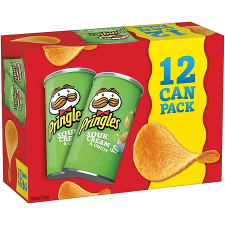 Cream Potato - Pringles Sour Cream & Onion Potato Crisps, 2.5 Oz., 12 Count