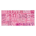 thumbnail image 2 of LACKUST Pink LOVE Print Beach Towel - Ultra-Light Sand-Proof Quick Dry Towel for Yoga Camping Beach - 75x150cm (Pink), 2 of 7