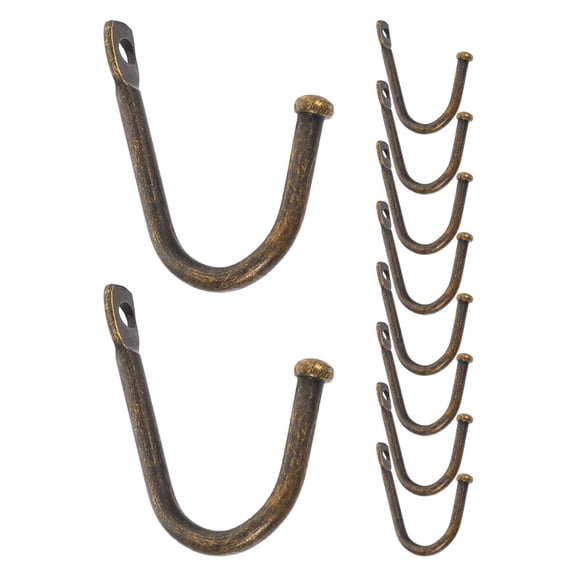 10-Pack Bronze Wall Mounted Hooks for Hanging Towels, Coats, Robes, Clothes - Ideal for Bedroom, Entryway, Closet, Kitchen, Office