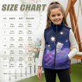 thumbnail image 6 of Xoenoiee Bear Star Cloud Print Full Zip Vest for Toddler Girls Sleeveless Winter Jacket Stand Collar Thick Warm Coat Outerwear Plus Size, Size 2T, 6 of 7