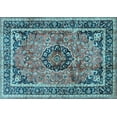 thumbnail image 1 of Ahgly Company Indoor Rectangle Medallion Light Blue Traditional Area Rugs, 3' x 5', 1 of 4
