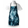 thumbnail image 3 of Marble Apron Antique Marble Stone with Blurry Distressed Motley Fractal Effects Illustration Artwork, Unisex Kitchen Bib Apron with Adjustable Neck for Cooking Baking Gardening, Blue, by Ambesonne, 3 of 3