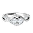 thumbnail image 2 of Aonejewelry 3/4 Ct Two-Stone Diamond Wedding Ring 14K White Gold, 2 of 4