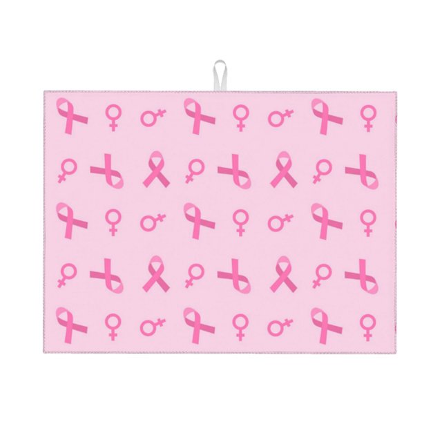 Balery Breast Cancer Awareness 1 Alfombrilla de Secado para Cocina, 18x24 Pulgadas, Súper Absorbente para Platos y Encimeras
