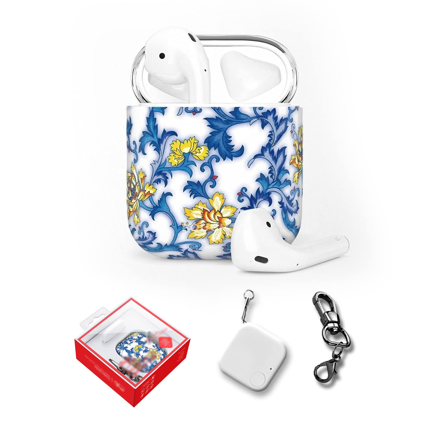 POUCH ME AirPods 1 2 Case Cover with Bluetooth Tracking Tile AntiLost