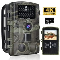 SuntekCam Trail Camera 48MP 4K Game Camera Comes with 32GB SD Card 850nm IR LED Night Vision 0.3s Motion Activated IP65 Waterproof for Garden Camera Trap and Wildlife Observation