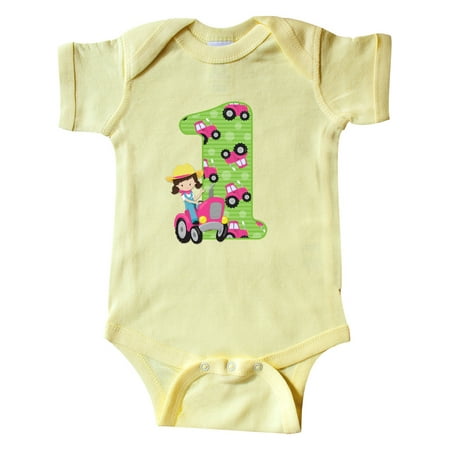 

Inktastic Tractor Girl 1st Birthday Gift Baby Girl Bodysuit