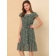 thumbnail image 2 of Vestido con Dobladillo y Volantes para Mujeres Allegra K Negro XL, 2 of 6