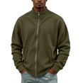 thumbnail image 6 of Men's Casual Corduroy Jacket Lightweight Zip Up Vintage Jacket Collared Bomber Jacket with Kangaroo Pockets, 6 of 6
