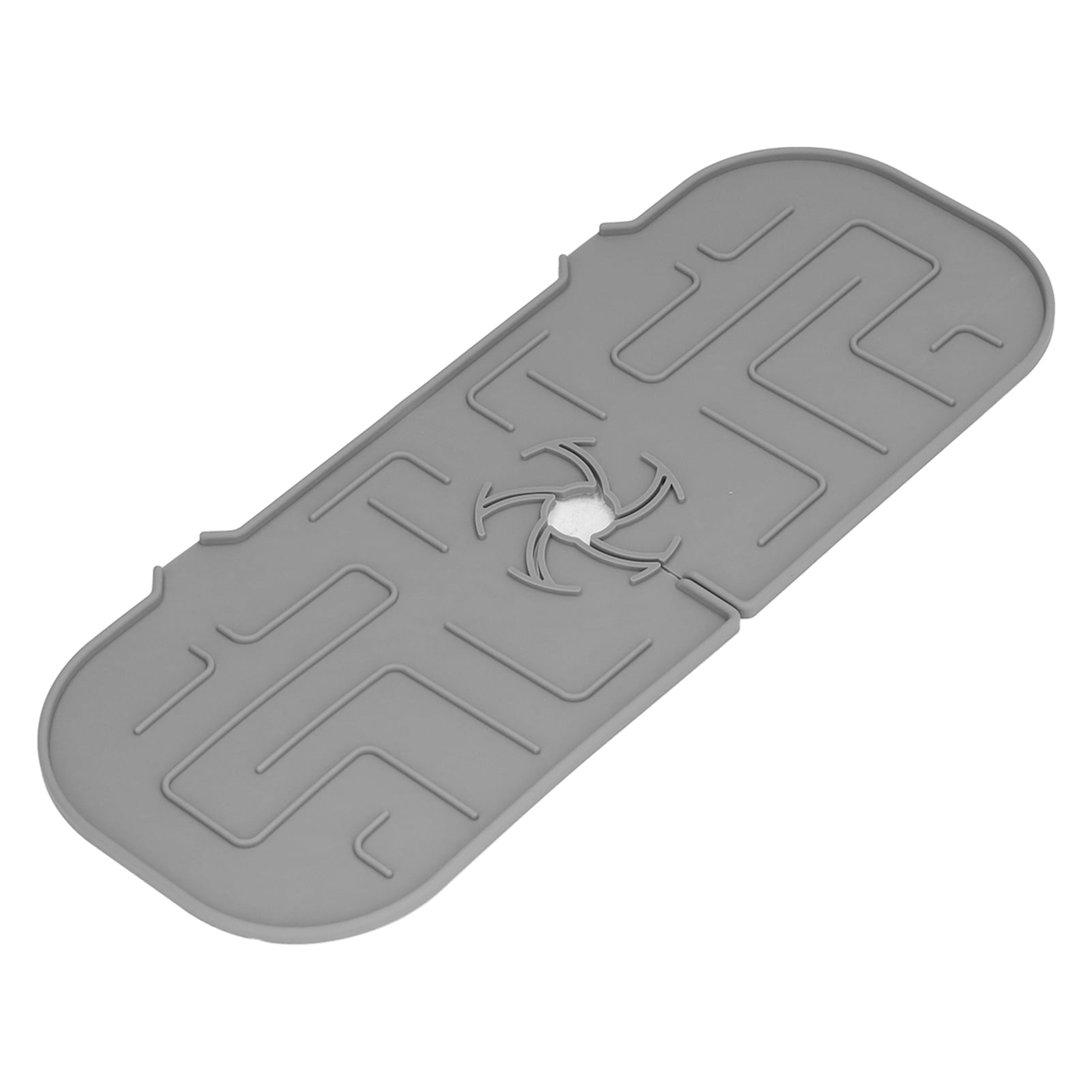 Faucet Handle Drip Catcher Tray, Silicone Drainage Function Sink Guard For Hotel Gray