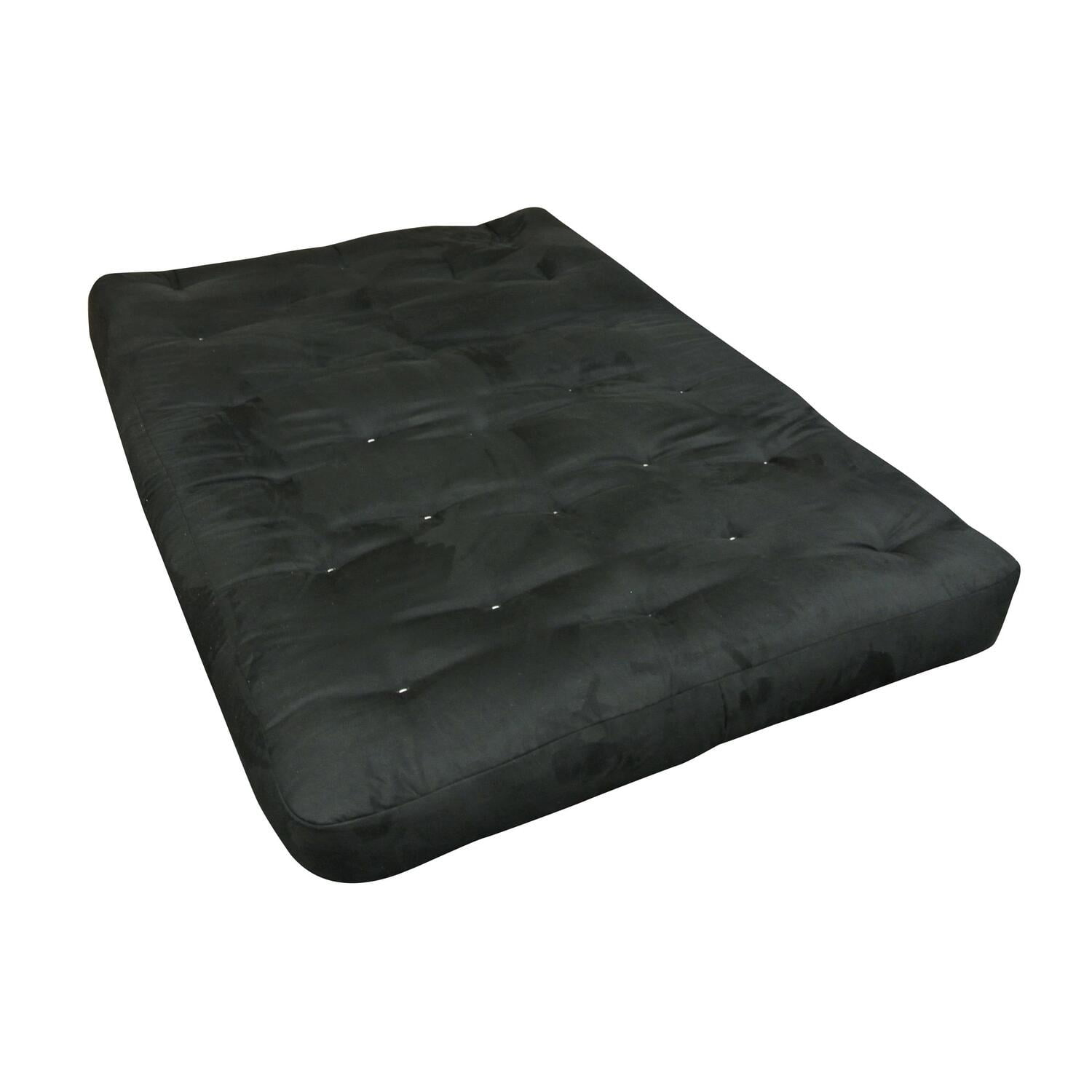 4" All Cotton #604 Twin XL Black Microfiber Futon Mattress-Color:Black,Material:Polyester