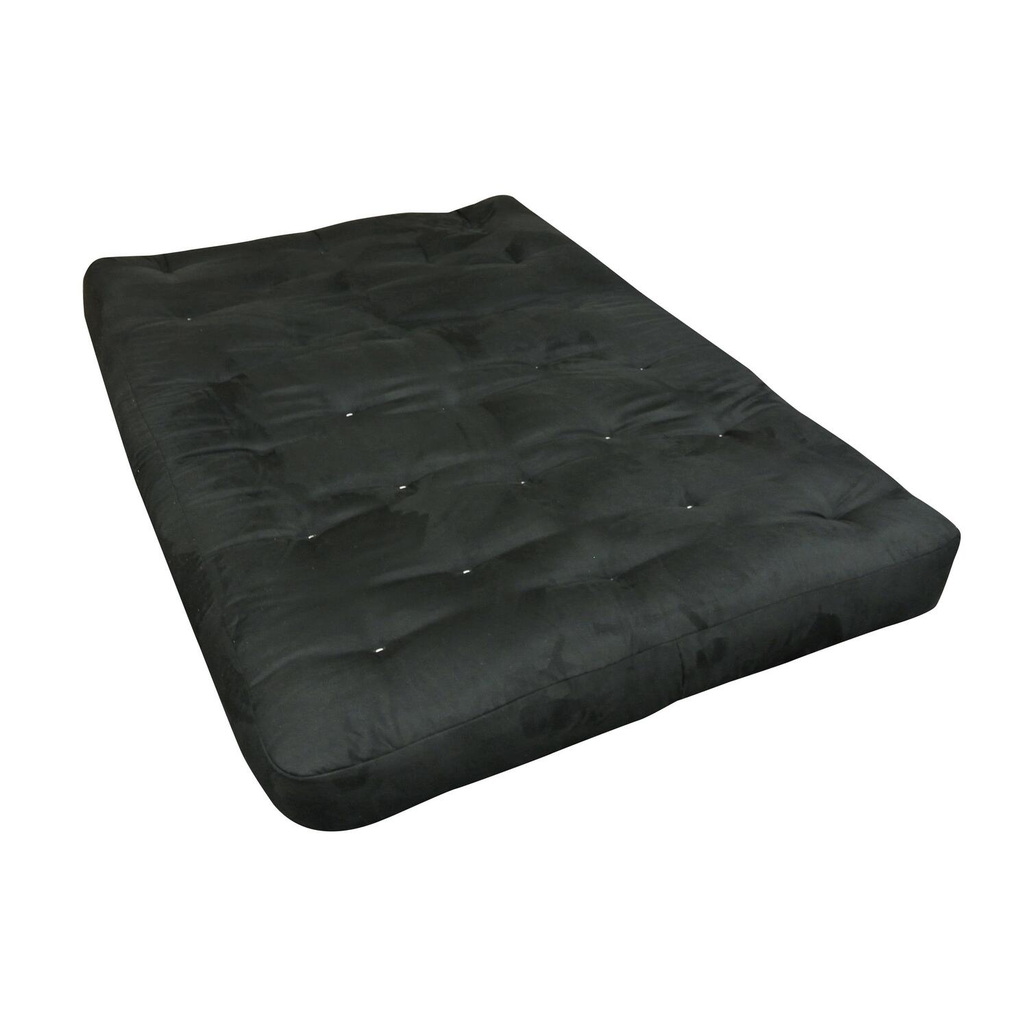 6" Single Foam & Cotton #605 Twin Black Microfiber Futon Mattress-Color:Black Microfiber,Material:Cotton,Quantity:1 - image 2 of 4