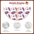 thumbnail image 5 of Halloween Christmas Tree Skirt - Eggplant garlic 36 Inches Christmas Tree Skirt for Halloween Holiday Indoor Home Christmas Tree Decorations with Three Ribbons, 5 of 7