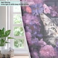 thumbnail image 4 of Cats Flowers Floral Purple Blackout Curtains Thermal Insulation 63 inch Grommet for Bedroom Living Room Bathroom Kitchen Windows 2 Pack, 4 of 6