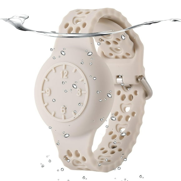 WILLED Bracelet Étanche pour Airtag pour Enfants, Support de Traqueur GPS en Silicone Souple, Ajustable pour Apple Airtag, Confortable et Sécuritaire, Bracelet Léger pour Enfants et Ados