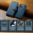 thumbnail image 4 of Leather 2 in 1 Wallet Magnetic Case Card Stand Bag Phone Cover Skin For iPhone 15, Blue, 4 of 6