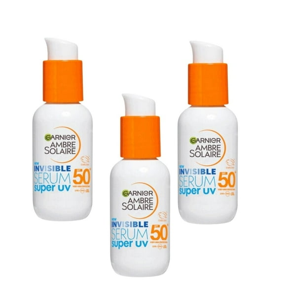 Garnier Ambre Solaire Super UV Daily Invisible Face Serum with SPF 50   30 ml 3 Pack