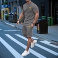 thumbnail image 3 of MKLEKYY Pijama Corto De Verano Para Hombre, Ropa Deportiva, Camiseta Transpirable De Manga Corta Y Pantalones Cortos Deportivos Con Bolsillos., 3 of 4