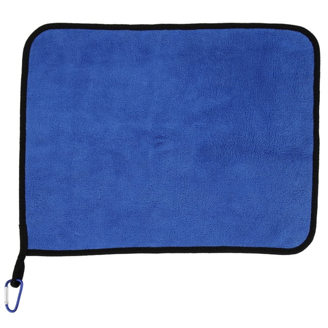 Toalla de pesca espesada de algodón puro Toalla de absorción de agua de doble cara con gancho de metal (Toalla de pesca)