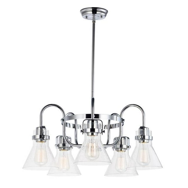 Maxim 26117CDPC-BUI Seafarer 5-Light Chandelier with Bulbs, Polished Chrome