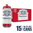 thumbnail image 3 of Budweiser American Lager Beer 15 pack 16 fl oz Aluminum Cans 5% ABV, 3 of 10