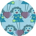 thumbnail image 1 of Ahgly Company Machine Washable Indoor Round Transitional Glacial Blue Ice Blue Area Rugs, 8' Round, 1 of 7