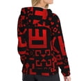 thumbnail image 4 of Lsque Geometry Dash Pattern Casual Women's Hoodie,Hooded Sweatshirt with Kangaroo Pocket,Pullover Hoodie with Eye-catching Drawstrings-Medium, 4 of 8