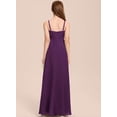 thumbnail image 2 of Drtj 2-14T Kids Teens Junior Bridesmaid Flower Girl Dresses A-line V-Neck Floor-Length Chiffon, 2 of 5
