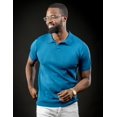 thumbnail image 3 of COOFANDY Polo Shirts for Men Casual V Neck Ribbed Textured Knit Polo Top Summer Golf Polo Shirt, 3 of 6
