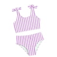thumbnail image 4 of Shadoumai Girls Swimsuits Size 10-12 Cutout Bikini Tie-Straps Tankini for Girls Two Piece Ruffle Bathing Suit Tropical Printed Swimwear Shorts and Skirt, 4 of 6