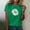 Green, variant on Refreshing Oversized Tshirts for Women Green Pull-on Short Sleeve Crew Neck T-Shirts Pullover Polyester Blend Casual Printed Floral Tops Army Green,S