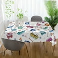 thumbnail image 6 of Camping Table Cloth for Picnic - Vintage Camper Table Cover Travel Trailers Tablecloth Colorful Cars Rectangle Tabletop Decoration for Party Kitchen Dining Room - 60 x 84 Inch, 6 of 6