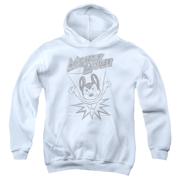 Mighty Mouse - Bursting Out - Youth Hooded Sweatshirt - Small