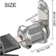 thumbnail image 3 of Mailbox Lock 20mm Mailbox Lock Lock With Keys For Mailbox Locker Drawer Cupboard (5 Pieces) - Silver, 3 of 4