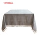 thumbnail image 1 of Mantel para comedor, mantel a cuadros, rectangular, borde con flecos, cubierta de mesa, decoración de lino de algodón, 140x300cm Kearding HA007855-05, 1 of 6