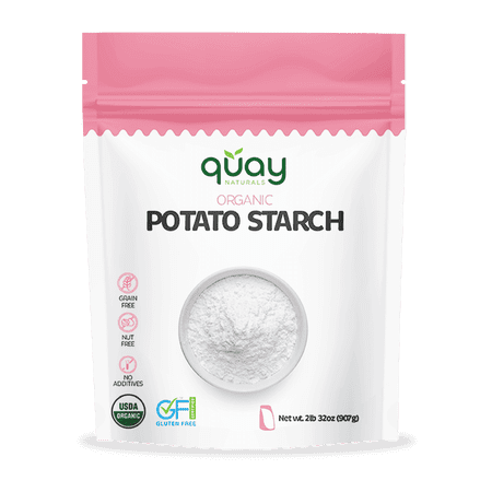 Quay Naturals Organic Potato Starch, Unmodified, 2lb, Gluten Free, Non-GMO, Plant-Based