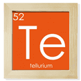 thumbnail image 1 of Chestry Éléments Période Table Semetal Tellurium Te Carré Cadre Photo Mur Table Affichage, 1 of 3