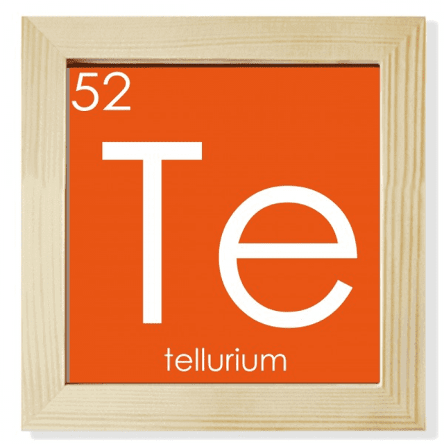 Chestry Éléments Période Table Semetal Tellurium Te Carré Cadre Photo Mur Table Affichage