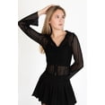 thumbnail image 2 of Ragstock Black Long Sleeve Lace Button Up Shirt, 2 of 4