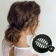 thumbnail image 3 of Unique Bargains 1 Pc Fashion Round Fish Shape Hair Clips Hairdo Clip Black, 3 of 5