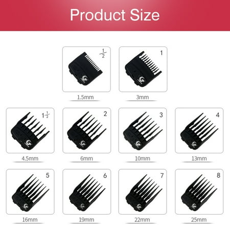10pcs Hair Clipper Combs Guide Kit Magnetic Hair Trimmer Guards