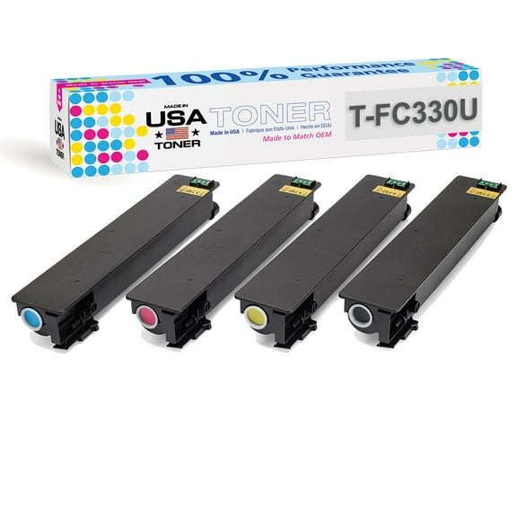 MADE IN USA TONER Replacement for Toshiba T-FC330 TFC330, e-Studio 330AC,400AC CMYK