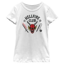 Netflix Girl's Stranger Things Welcome to the Hellfire Club Graphic T-Shirt