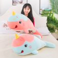 thumbnail image 2 of 2022 Sweet Tube Whale Pillow / Cute Super Cute Whale Plush Toy / Cushion / Children's Birthday Gift / Family Decorationblue70cm Deng Xun unisex, 2 of 2