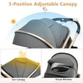 thumbnail image 6 of LINLUX 2 in 1 Baby Stroller w/ Diaper Bag & Big Wheel, Infant Pushchair, 23 Pounds, Rose Gold, 6 of 8