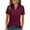 35## Wine, variant on Women's Short Sleeve V Neck Polo Shirts Summer Collared Tops Casual Loose Tees Tops,Pink L