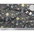 thumbnail image 3 of Soimoi polyester Crepe Fabric Planet & Sun Galaxy Print Sewing Fabric Yard 52 Inch Wide, 3 of 3